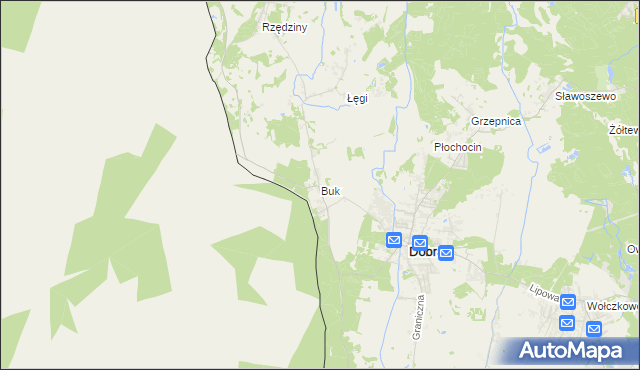 mapa Buk gmina Dobra (Szczecińska), Buk gmina Dobra (Szczecińska) na mapie Targeo