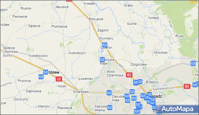 mapa Charłupia Mała, Charłupia Mała na mapie Targeo
