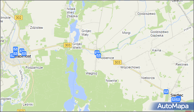 mapa Chobienice, Chobienice na mapie Targeo