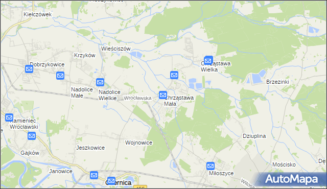 mapa Chrząstawa Mała, Chrząstawa Mała na mapie Targeo