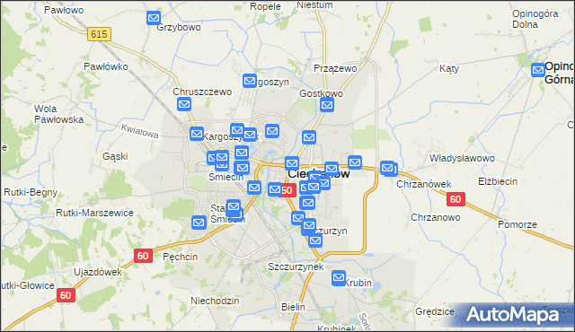 mapa Ciechanów, Ciechanów na mapie Targeo