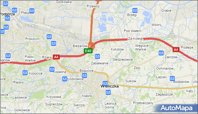 mapa Czarnochowice, Czarnochowice na mapie Targeo