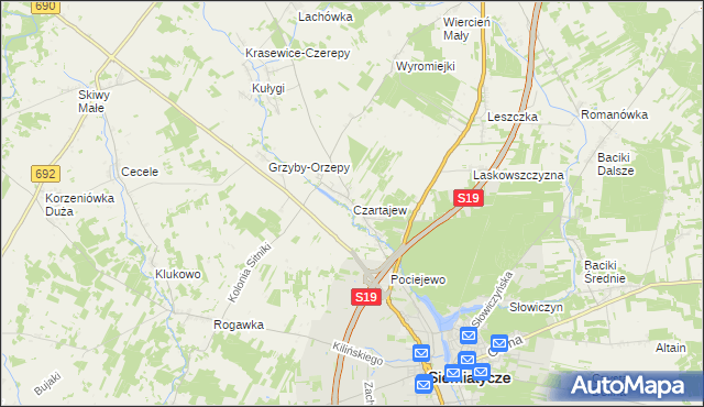 mapa Czartajew, Czartajew na mapie Targeo