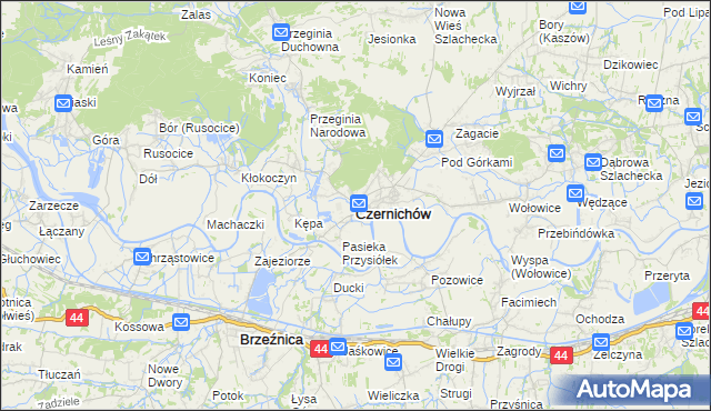 mapa Czernichów powiat krakowski, Czernichów powiat krakowski na mapie Targeo