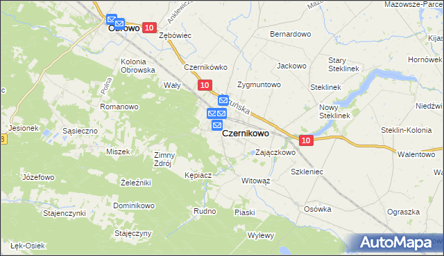 mapa Czernikowo, Czernikowo na mapie Targeo