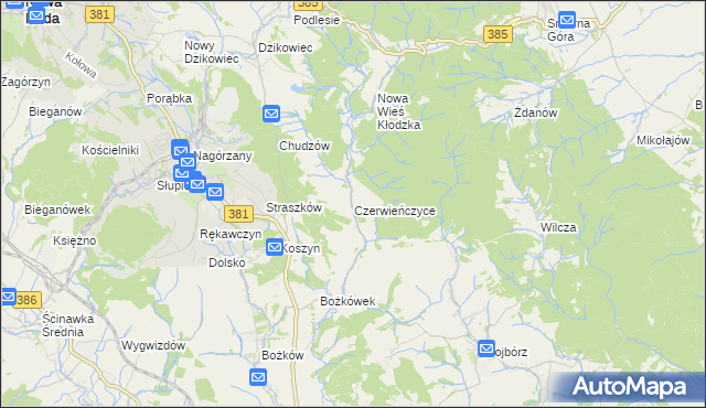 mapa Czerwieńczyce, Czerwieńczyce na mapie Targeo