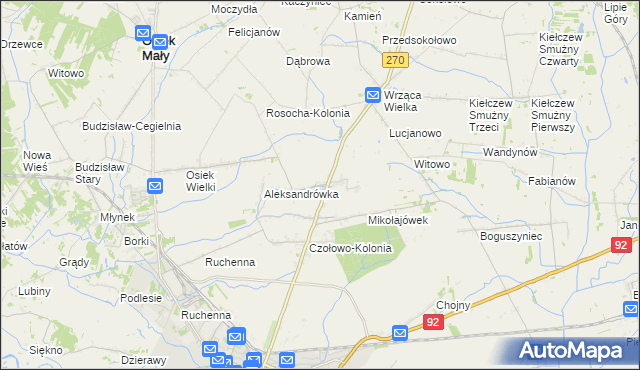 mapa Czołowo gmina Koło, Czołowo gmina Koło na mapie Targeo