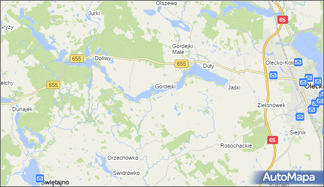 mapa Dobki gmina Olecko, Dobki gmina Olecko na mapie Targeo