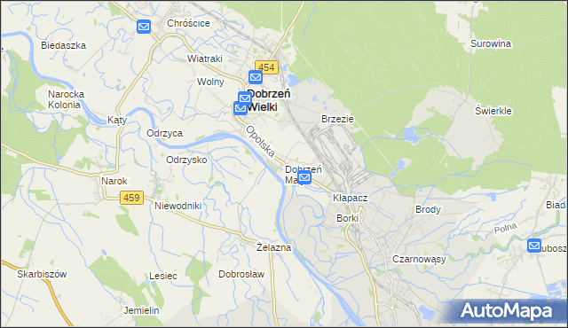mapa Dobrzeń Mały, Dobrzeń Mały na mapie Targeo