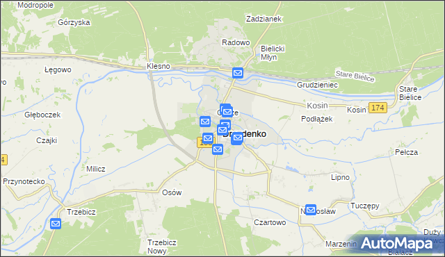 mapa Drezdenko, Drezdenko na mapie Targeo