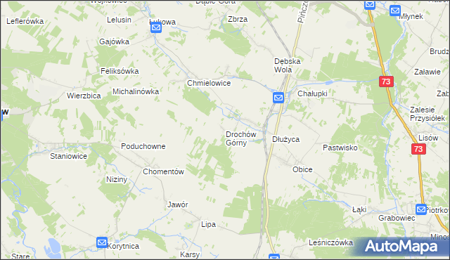 mapa Drochów Górny, Drochów Górny na mapie Targeo