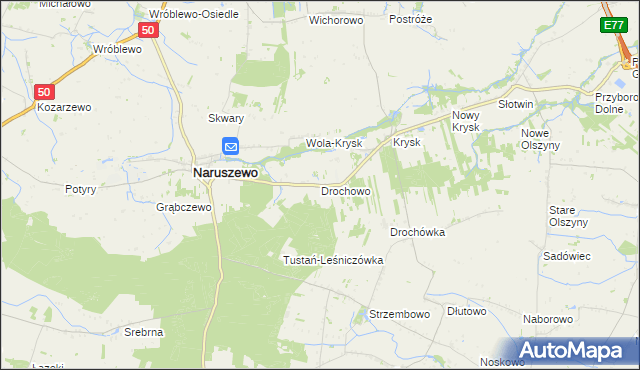 mapa Drochowo, Drochowo na mapie Targeo