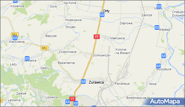 mapa Duńkowiczki, Duńkowiczki na mapie Targeo