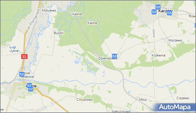 mapa Dziembówko, Dziembówko na mapie Targeo