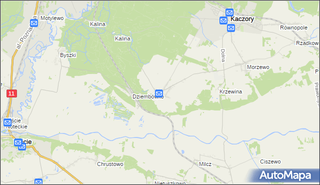 mapa Dziembowo, Dziembowo na mapie Targeo