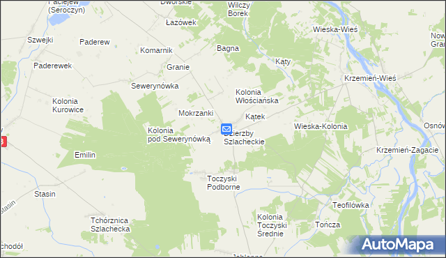 mapa Dzierzby Szlacheckie, Dzierzby Szlacheckie na mapie Targeo