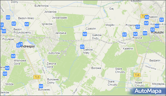mapa Gałków Mały, Gałków Mały na mapie Targeo