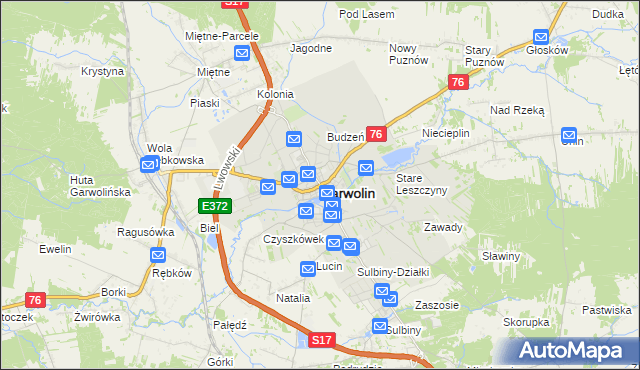 mapa Garwolin, Garwolin na mapie Targeo