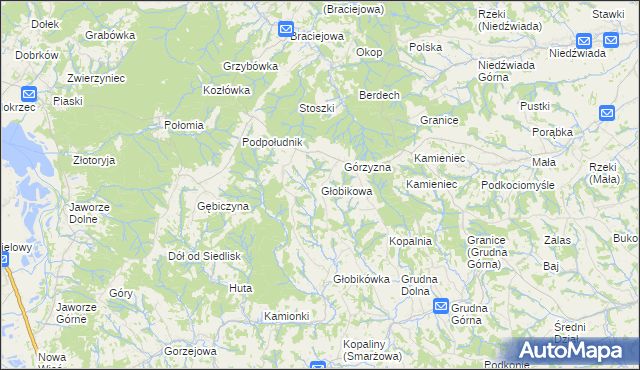 mapa Głobikowa, Głobikowa na mapie Targeo
