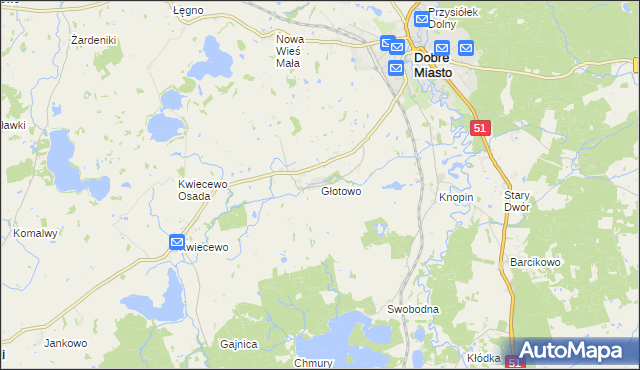 mapa Głotowo, Głotowo na mapie Targeo