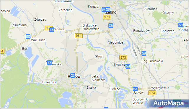 mapa Glów, Glów na mapie Targeo