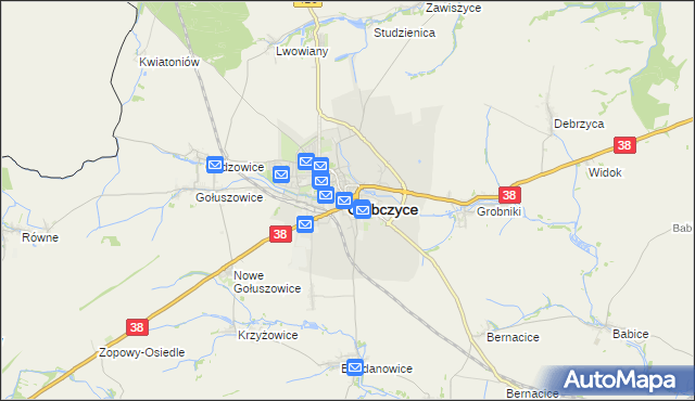 mapa Głubczyce, Głubczyce na mapie Targeo