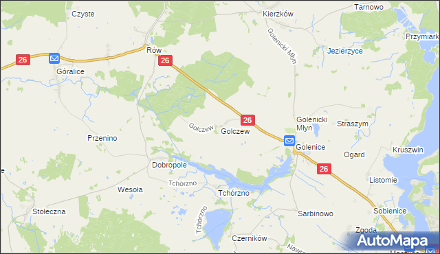 mapa Golczew, Golczew na mapie Targeo