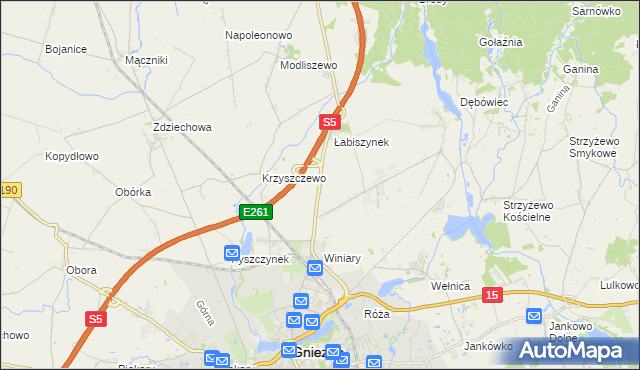 mapa Goślinowo, Goślinowo na mapie Targeo