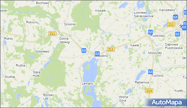 mapa Gowidlino, Gowidlino na mapie Targeo