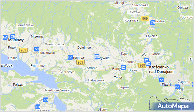 mapa Grywałd, Grywałd na mapie Targeo