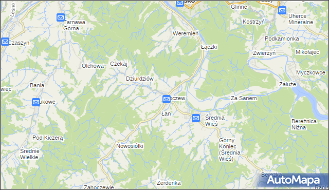 mapa Hoczew, Hoczew na mapie Targeo