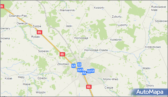 mapa Hornostaje-Osada, Hornostaje-Osada na mapie Targeo