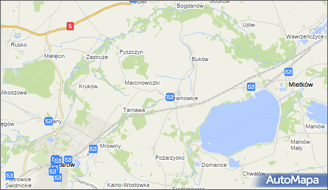 mapa Imbramowice gmina Żarów, Imbramowice gmina Żarów na mapie Targeo