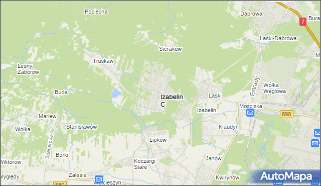 mapa Izabelin C, Izabelin C na mapie Targeo
