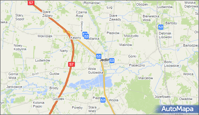 mapa Jedlińsk, Jedlińsk na mapie Targeo