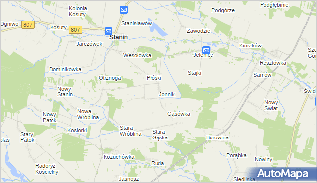 mapa Jonnik, Jonnik na mapie Targeo
