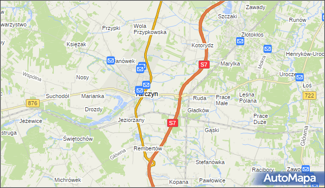 mapa Józefowice gmina Tarczyn, Józefowice gmina Tarczyn na mapie Targeo