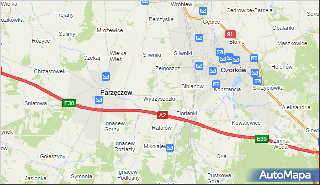mapa Julianki, Julianki na mapie Targeo