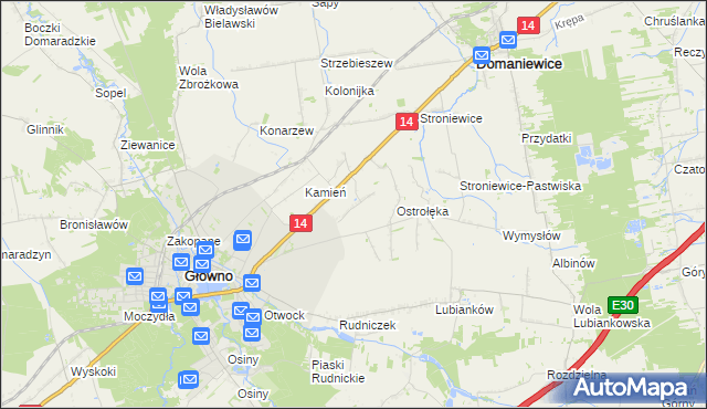 mapa Kadzielin, Kadzielin na mapie Targeo