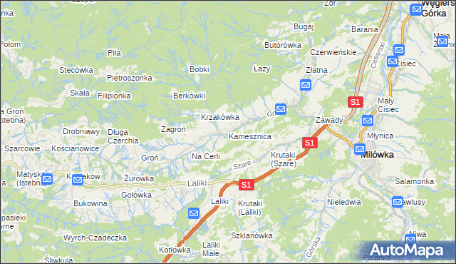 mapa Kamesznica, Kamesznica na mapie Targeo