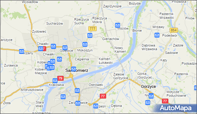 mapa Kamień Łukawski, Kamień Łukawski na mapie Targeo