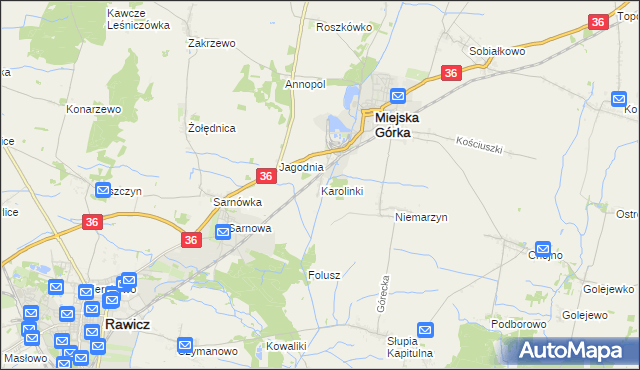 mapa Karolinki, Karolinki na mapie Targeo