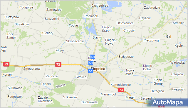 mapa Kąty Nowe, Kąty Nowe na mapie Targeo