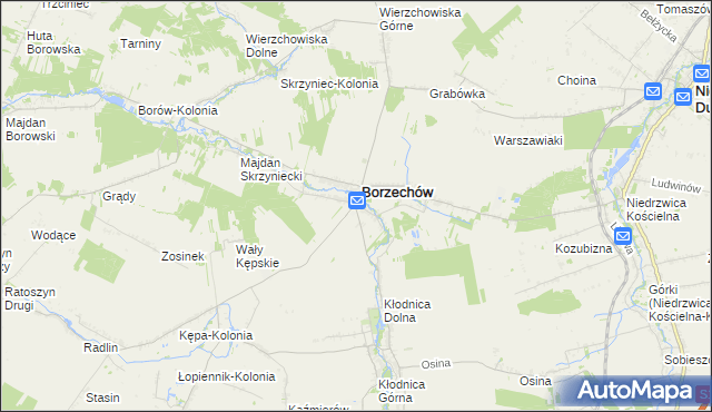 mapa Kępa Borzechowska, Kępa Borzechowska na mapie Targeo