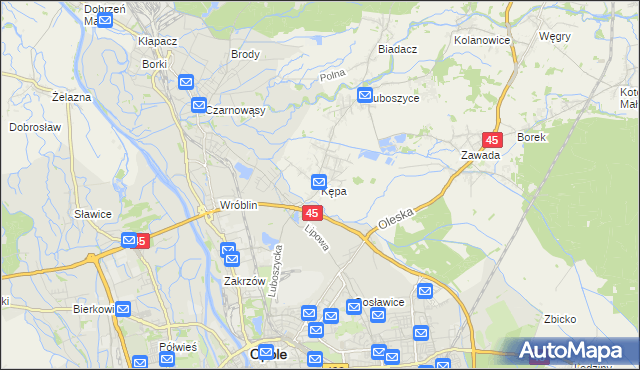 mapa Kępa gmina Łubniany, Kępa gmina Łubniany na mapie Targeo