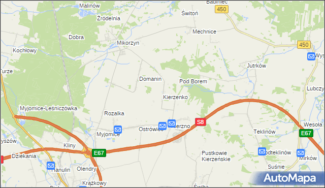mapa Kierzenko, Kierzenko na mapie Targeo