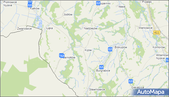 mapa Kijów gmina Otmuchów, Kijów gmina Otmuchów na mapie Targeo