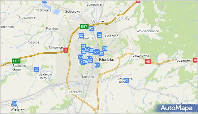 mapa Kłodzka, Kłodzko na mapie Targeo