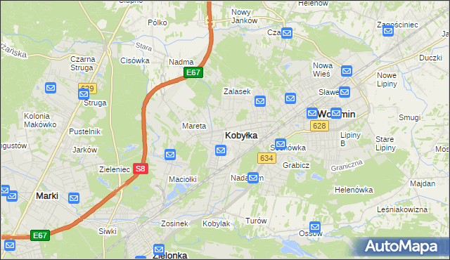 mapa Kobyłka, Kobyłka na mapie Targeo