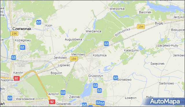 mapa Kobylnica gmina Swarzędz, Kobylnica gmina Swarzędz na mapie Targeo